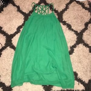 Bright green Moa Moa dress